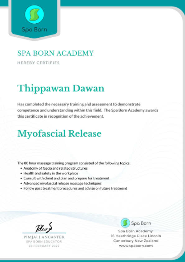 Myofascial Release diploma